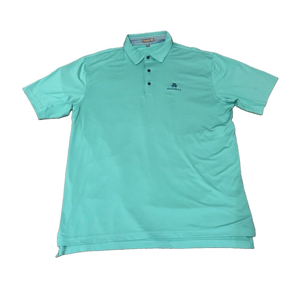 Peter Millar Summer Comfort Polo Mens XL Turquoise Shangri-La Golf Shirt